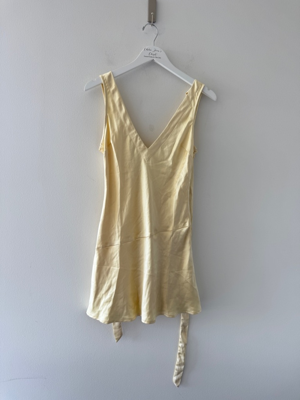 PRINCESS POLLY Kingslie Low Back Yellow Mini Dress 6 - Picture 3 of 5